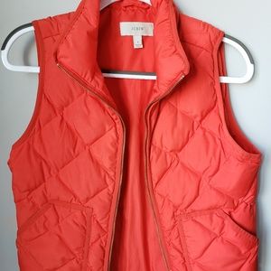 J Crew Excursion Puffer Vest Orange Sz S